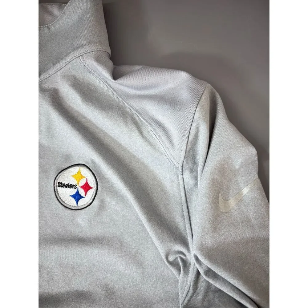Pittsburgh steelers Nike lucky Azalea 2.0 1/2 zip top gray women’s XL